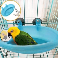 กรงอาบน้ำนกกระจกสำหรับสัตว์เลี้ยงอ่างอาบน้ำนกแก้วอุปกรณ์อาบน้ำนกแก้วพร้อมกระจก aksesoris sangkar burung ของเล่นสัตว์เลี้ยง