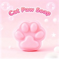 Peach scented soap essential oil, handmade soap cute cat paw soap