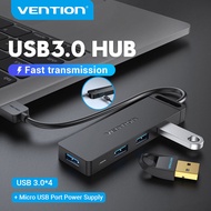 Vention USB 3.0 HUB 5 Port Adapter Micro USB Power Multiple 4*USB 3.0 Splitter High Speed OTG for PC