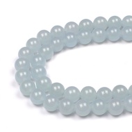 Stone Beads Grey Blue Jade Loose Round Gemstone Bead Charms for Jewelry Making Bracelet Necklace Ear