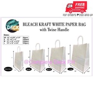 (BULK order) 200 pcs White Kraft Paperbags Paper Bag Gift Bag Goodies Bag