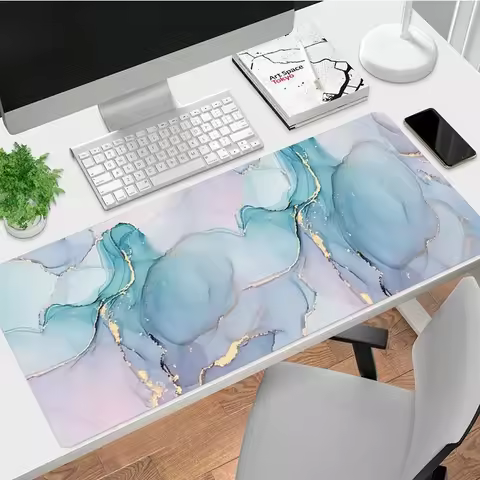 Stylish Marble Patterned Mouse Pad Large Computer Gaming Accessories MousePads Carpet Anti-slip Lapt