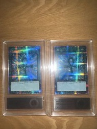 遊戲王卡 死者蘇生 一對 PSER白鑽 DMMS-JP001 QCSER金鑽 評分卡 評級卡 鑑定卡
