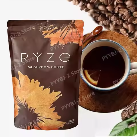 Organic Mushroom Coffee Powder Contain 6 Types Adaptogenic Mushrooms Extract MCT Oil Brewing Use Smo