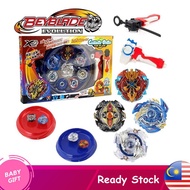 发射器儿童玩具 4 PCS Set Kids's Beyblade Burst Toys With Launcher Stadium XD Boxed Metal Fight Gyroscope Mainan Gasing