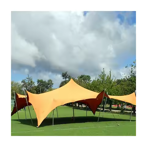 Stretch Tent 10x15m with Outdoor Accessories Sand Free Form Bedouin