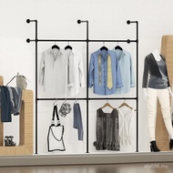 Shelf Metal Floor Pipe Iron Art Industrial Style Hanger Shelf loft Water Pipe Clothing Store Display