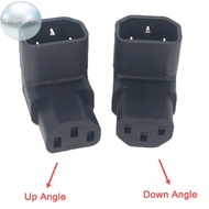 chenlongshang 3pin Male To Female Extend 90 Degree Down Up Angle AC Converter IEC 320 C14 To C13 Lef