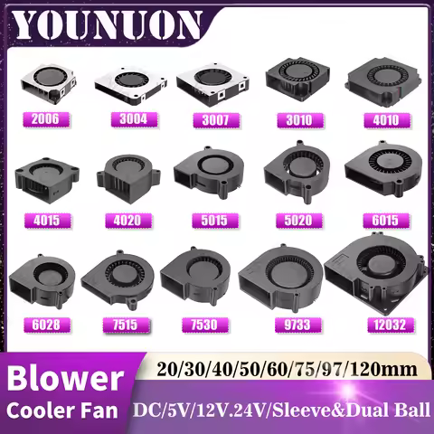 30MM 40MM 50MM 60MM 75MM 97MM Cooling Fan Brushless Motor Case Fan Blower Fan Humidifier FanInductio