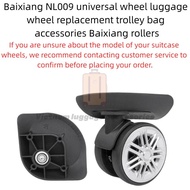 2pcs Baixiang NL009 Universal Luggage Wheel Replacement, Silent Trolley Bag Caster Roller, Suitcase 