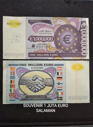 Uang Souvenir 1.000.000 Euro Salaman Repro Banknotes 1 Juta Koleksi