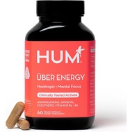 HUM Uber Energy - Adrenal & Energy Support Supplement with Ashwagandha Root & B Vitamins - Designed 