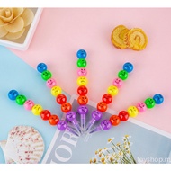 [NEW] 7 Colors EMOJI Bullet Crayon Bullet Pencil Writing Utencil Kawaii Cute Emoji Pensel non-sharpe