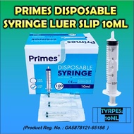 (1 pieces)PRIMES 10ML Disposable Syringe Sterile Luer Slip/Luer Lock