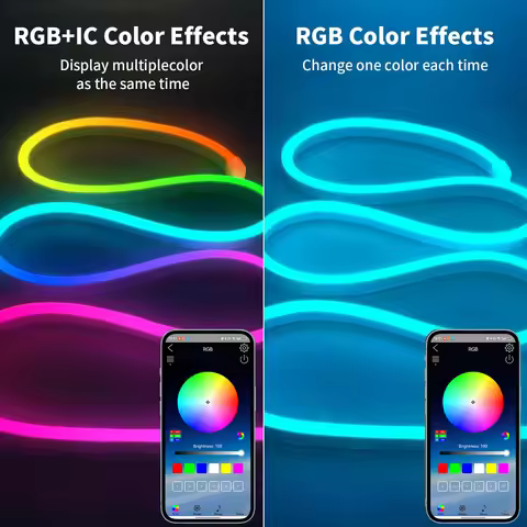 5V USB RGB Neon Strip 1m/2m/3m/5m/10m IP65 Waterproof Flexible Ribbon Bluetooth App Music Sync for H