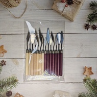 Rex TT High-Quality 7-Piece Set of Art Knife Palette Knives for Painting Mixing and Drawing Stainles