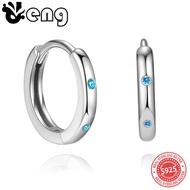 S999 Silver Jewelry High-Fashion Cubic Zirconia Stud Earrings No Need to Remove for Sleeping D390-ER