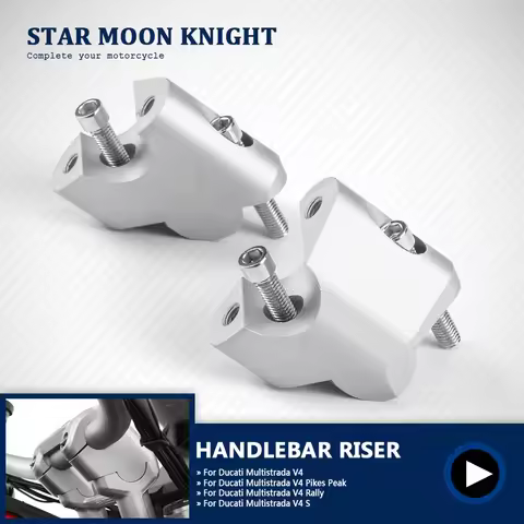 Motorcycle Handlebar Riser Drag Handle Bar Clamp Extend Adapter For Ducati Multistrada V4 S Rally Pi