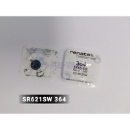 RENATA ORIGINAL BATTERY SR621SW (SWISS MADE) SILVER OXIDE SR621 364 1.55V