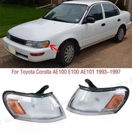 Car Front Bumper Headlight Headlamp Side Marker Corner Turn Signal Light Lamp For Toyota Corolla AE1