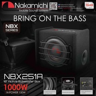 Nakamichi NBX251A - 10" Active Subwoofer Box | Car Subwoofer Box | Subwoofer Box Kereta | Woofer | Woofer Box | NBX 251A