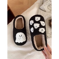 slippers for women men slippers Halloween Cotton Slippers - Furry Design for Men & Women