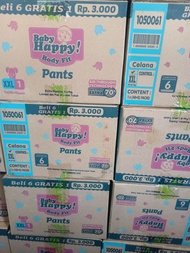 RENCENG POPOK BABY HAPPY ukuran SMLXL XXL 1 Dus isi (48+8)
