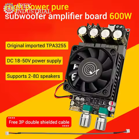 TPA3255 600W Subwoofer High Power Amplifier Board Single Channel Frequency Volume Adjustment Subwoof