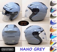 Helmet GRAYFOSH J-FORCE 3 JF3 Helmet- Nano Grey (Size : L ) KYT SHOIE BELL ARC KHI XDOT SGV BKP TSR 