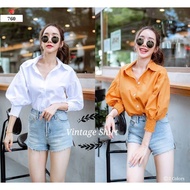 KEMEJA Cf - 760 Vintage Shirt / Women's Orange Shirt / Orange Blouse