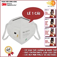 Khẩu trang chống bụi mịn PM2.5 và kháng khuẩn có van thở đạt chuẩn KN95 3M 9501V+ - có van 1 chiều, 