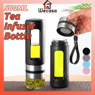 [SG] 500ML Tea Infuser Bottle Tea Cup With Strainer Filter High Borosilicate Glass Tumbler Tea Flask