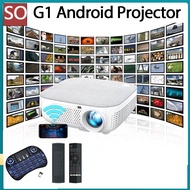 G1 4K Android Smart Projector 7500 Lumens Mirror Screen 1080P for Phone Laptop HD 5G Wifi Wireless P