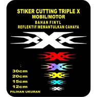 Sticker cutting logo XXX Motorcycle Helmet Accessories Cool viral Reflective 3d