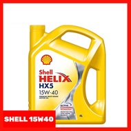 (💯 ORIGINAL) SHELL 15W40 ENGINE OIL HELIX HX5 4L SEMI SYNTHETIC MINYAK HITAM ENGINE OIL MINYAK ENJIN