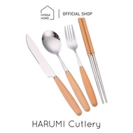 KAYU Hygga Home HARUMI Cutlery Cutlery Cutlery Cutlery Knife Chopsticks Stainless Steel GG Aesthetic