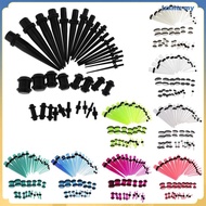 [LsxmzMY] 36 Pieces Gauges Kit Acrylic Plugs Tapers 14G-00G Ear Stretching Set Plugs and  Tunnel
