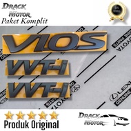 Original Matte Black Vios VVT-I Lettering Emblem for Toyota Vios Rear Trunk