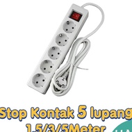 [Cheapest. G) Socket+5-Hole Cable 1.5/3/5 Meters SNI/viral..