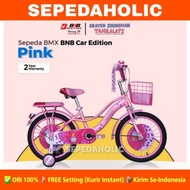 Sepeda Anak Perempuan BNB CAR EDITION Ukuran 18 Inch Keranjang