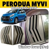 2Pcs Perodua Myvi (Year 2012-2017) Mustang Sporty Window Cover Door Visor Cermin Accessories