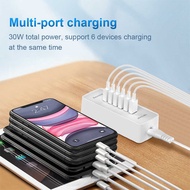 Desktop Smartphone Charger USB6-Port Convenient Charger Multi-Port MP3 Travel Charger