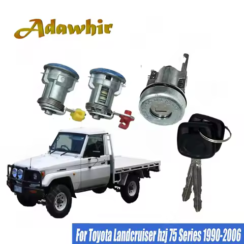 Car Ignition Barrel & 2 Front Door Lock Keys Set for Toyota Land Cruiser 75 Series FJ75 HJ75 HZJ AU 
