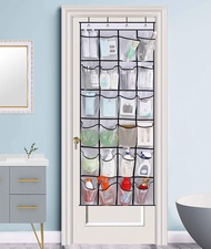 Over The Door Shoe Organizer 24 Large Mesh Pockets Storage Bag Hanging Rack Storage Hanger Space Sav