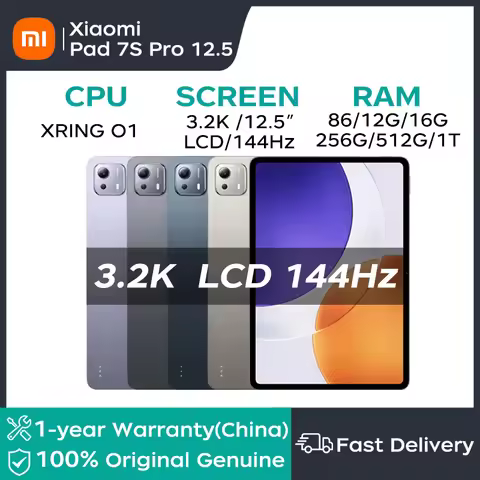 Xiaomi Tablet Xiaomi Pad 7S Pro 12.5 2025 12.5"3.2K XRing O1 processor 12GB+512GB Xiaomi HyperOS 2 s