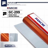 152CM Sticker FANCHI GC299 GC-299 PET Magic Gold Racing ORANGE per meter