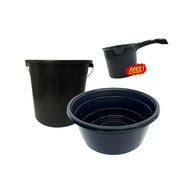 Edepot Big Basin Laundry with 15L Water Pail and Water Dipper Bundle