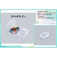 Transparent Box Multipurpose Storage Box Transparent Box Plastic Box 6.4 x 4.5 x 2 cm