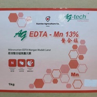 1kg Ag EDTA Mn 13% 螯合锰/Mikro Nutrien Mn Yang Mudah Diserap /Mangan Chelate