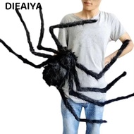 DIEAIYA Decoration Large Black Spiders, Plush Simulation Halloween Giant Realistic Spider,  Tricky S